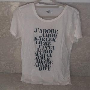 J. Crew LOVE GRAPHIC TEE